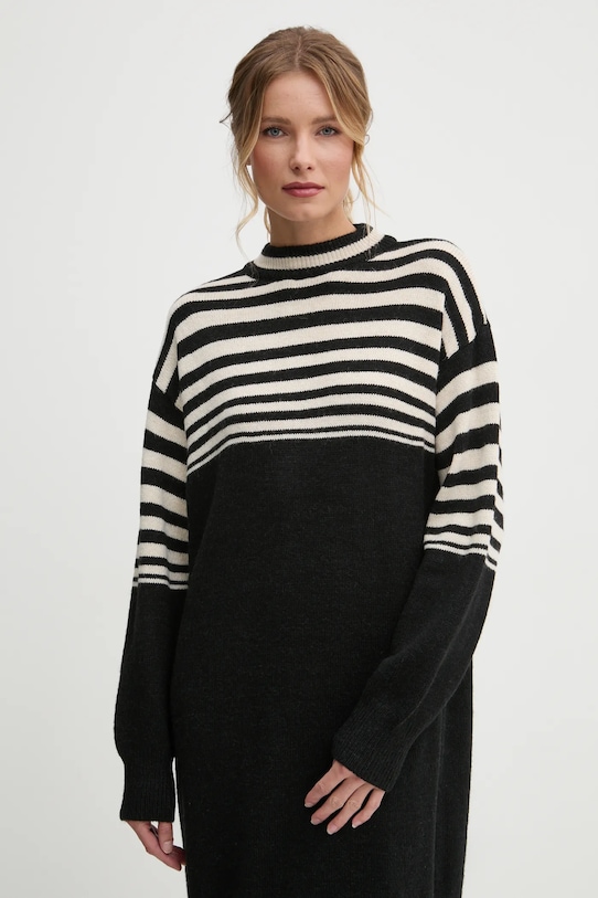 Answear.LAB sukienka z domieszką wełny czarny 0263.tos