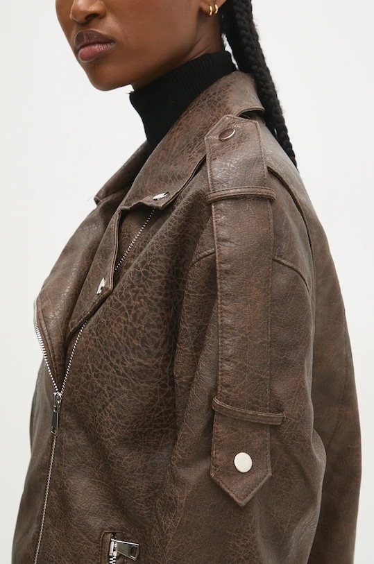 Δερμάτινο μπουφάν Answear.LAB s6658.ILK καφέ