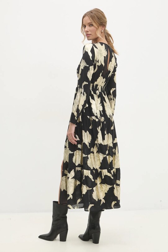 Одежда Льняное платье Answear.LAB mj29139.FLK чёрный