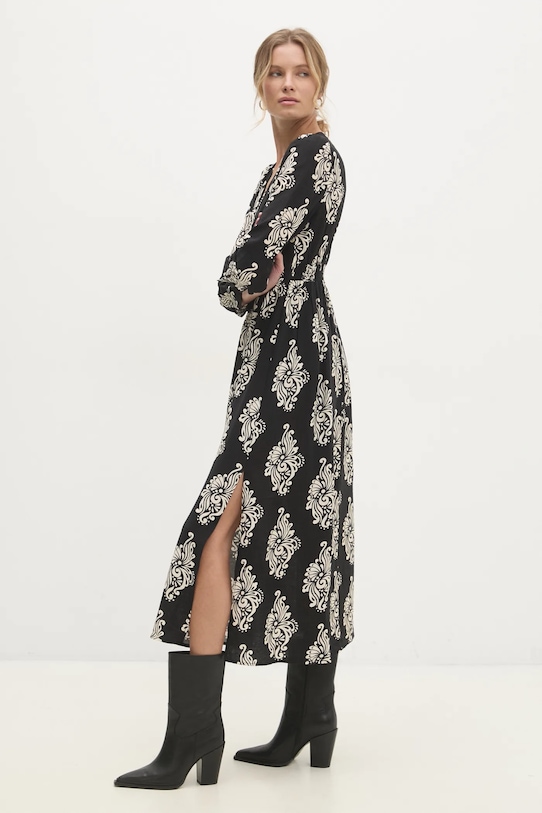 Odjeća Lanena haljina Answear.LAB mj29113.FLK crna