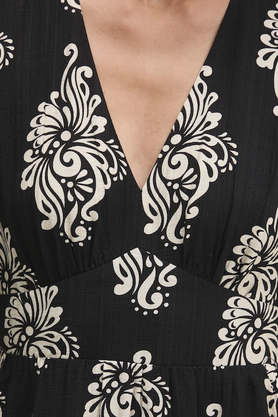 Lanena haljina Answear.LAB mj29113.FLK crna