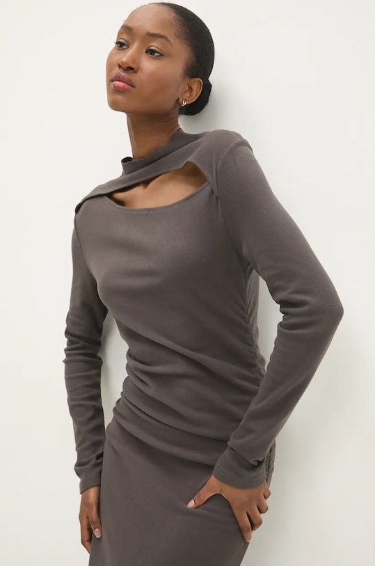 Haljina Answear.LAB siva 5138.ilk