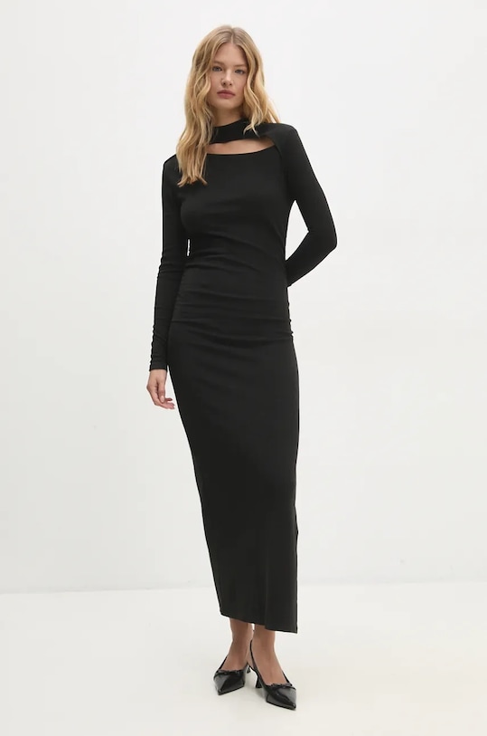 Answear Lab rochie 5138.ilk negru WZ24