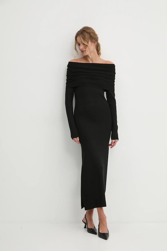 Answear Lab rochie hl041.ios negru WZ24