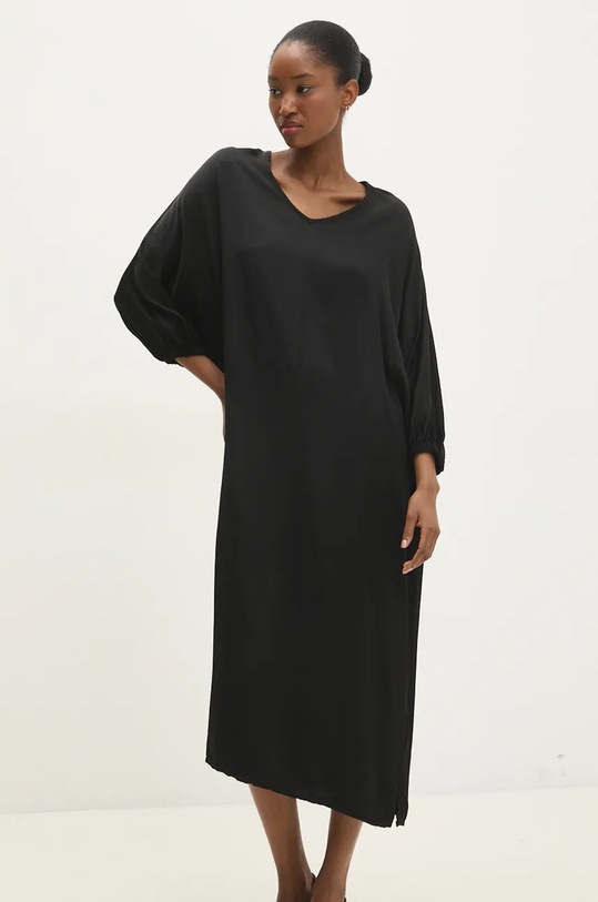 Answear.LAB sukienka 8515.ilk czarny WZ24