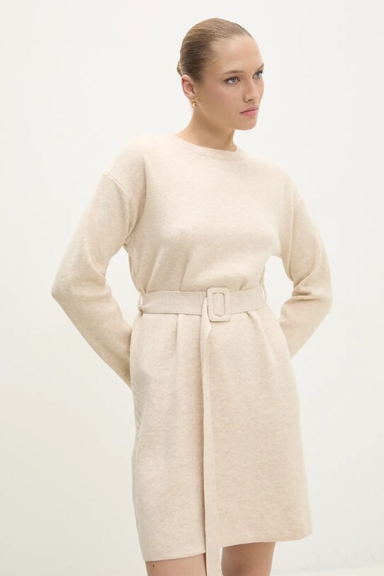 Сукня з вовною Answear.LAB CH1759.HLK бежевий WW25