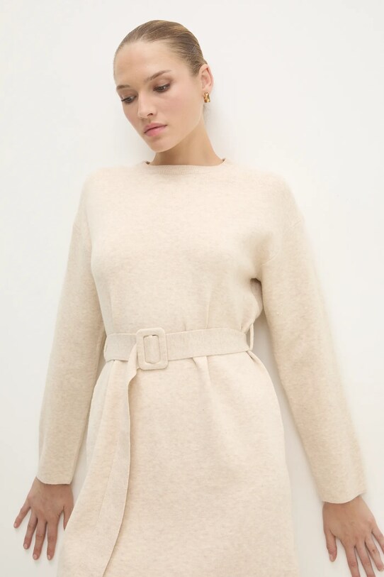 Сукня з вовною Answear.LAB бежевий CH1759.HLK