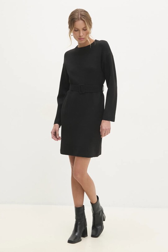 Платье с шерстью Answear.LAB CH1759.HLK чёрный WW25