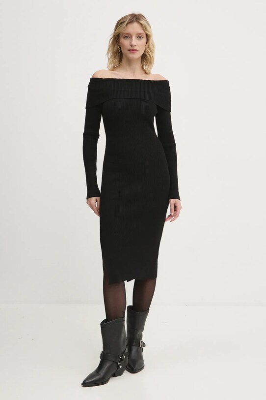Answear Lab rochie mini negru 6340.hos