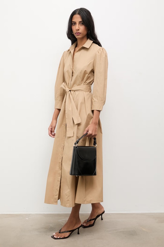 Answear Lab rochie din bumbac 3922.iak bej WW25