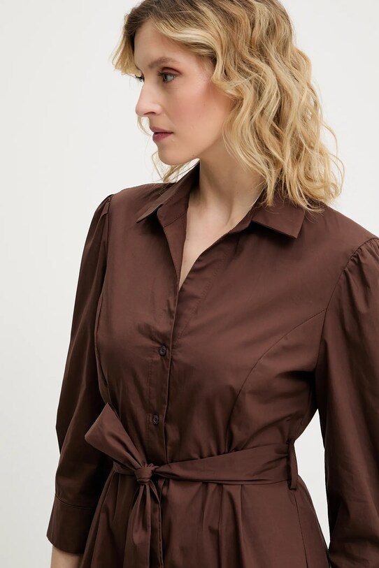 Answear Lab rochie din bumbac maro 3922.iak