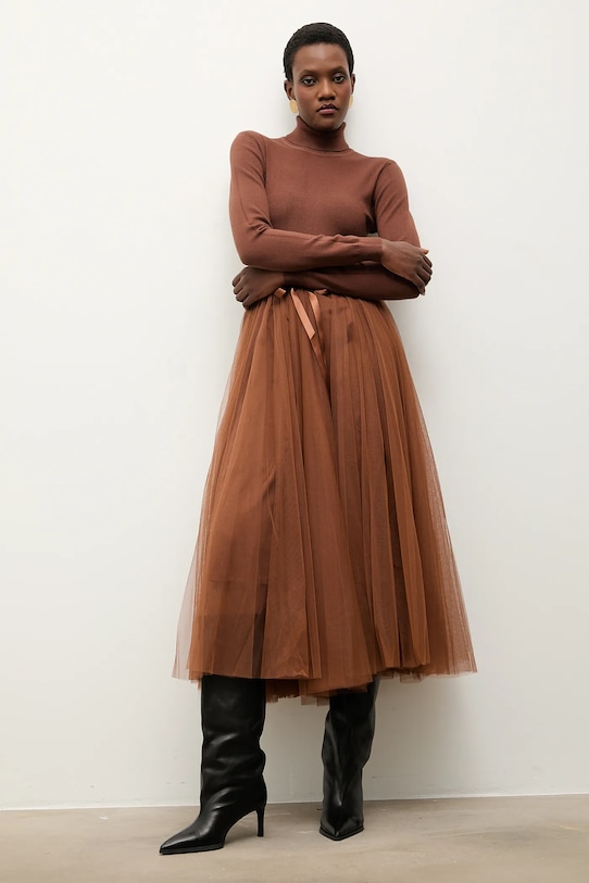 Îmbrăcăminte Answear Lab pulover de cașmir wf2408.1.FKK maro