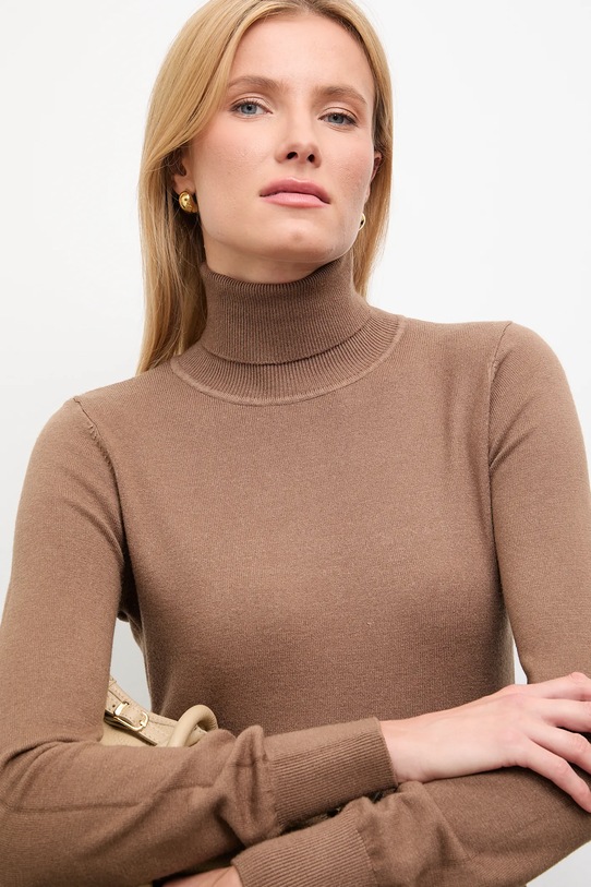 Answear Lab sweter z kaszmirem brązowy wf2408.1.FKK