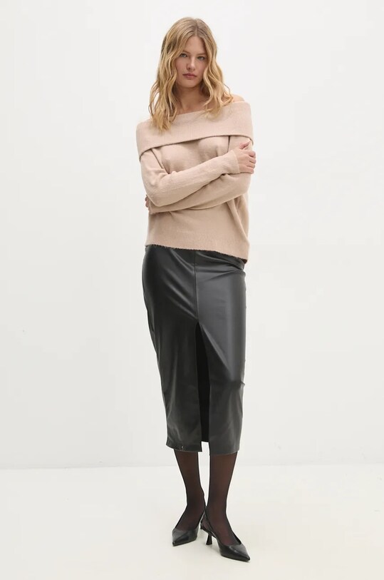 Answear Lab pulover LK.248EVERLYNB.ums bej WZ24
