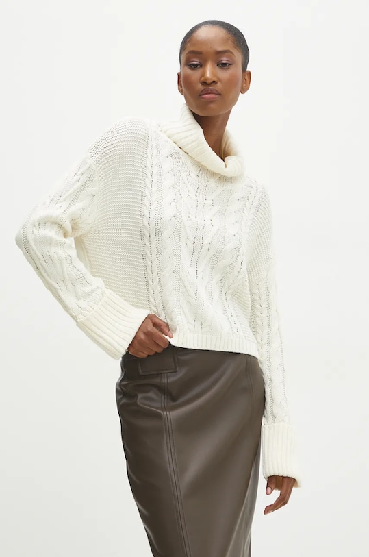 Answear Lab pulover grosime medie bej LK.274JENS.ums