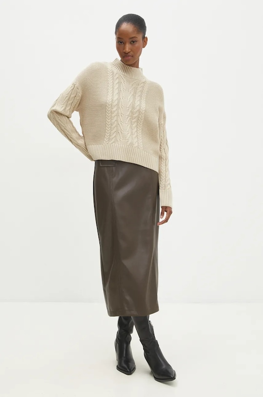 Answear.LAB pulóver LK.274SAZZAA.ums bézs WZ24