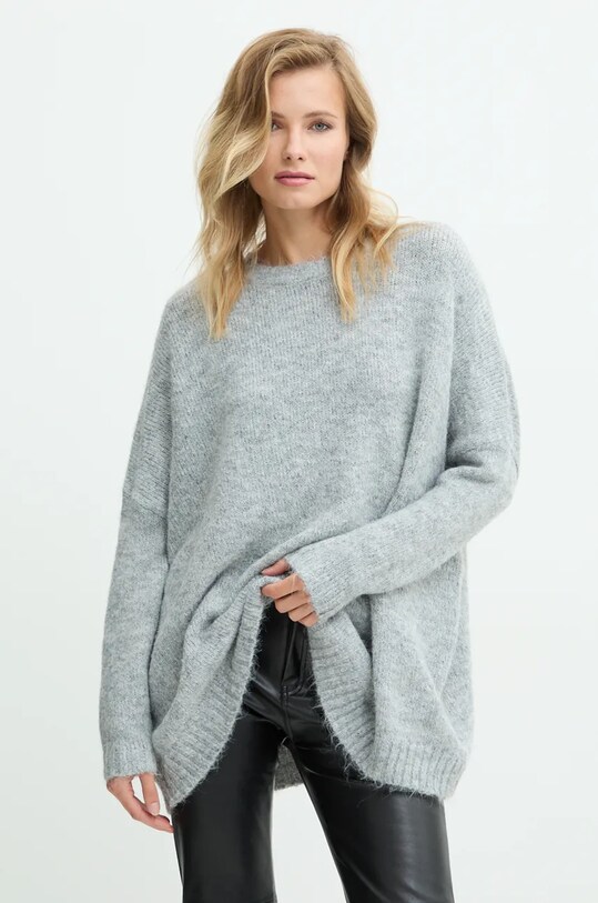 Answear Lab pulover de lana grosime medie gri SP4204.ums