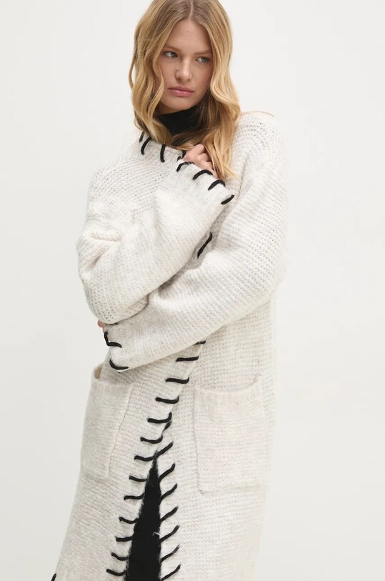 Answear Lab cardigan de lana gri WF5272.ums
