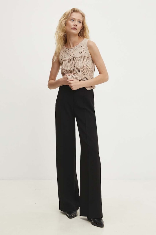 Answear Lab vestă din bumbac 3646.TJS bej WZ24