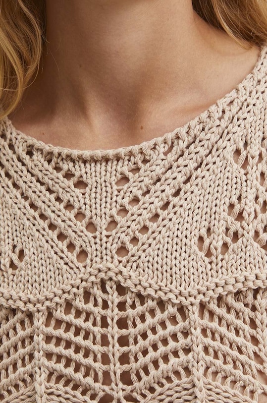 Answear Lab vestă din bumbac 3646.TJS bej