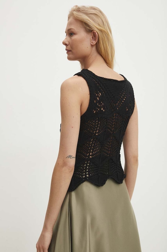 Îmbrăcăminte Answear Lab vestă din bumbac 3646.TJS negru