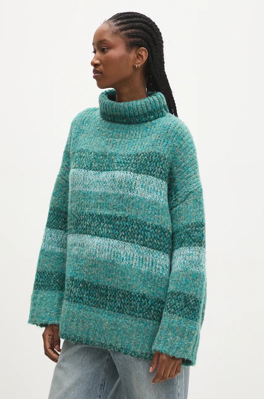 Vlnený sveter Answear.LAB NL246557.ums zelená WZ24