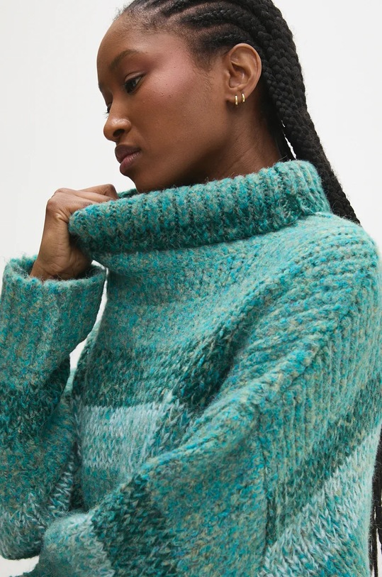 Vlnený sveter Answear.LAB zelená NL246557.ums