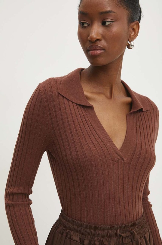 Answear.LAB maglione scollo a V marrone r106.ims