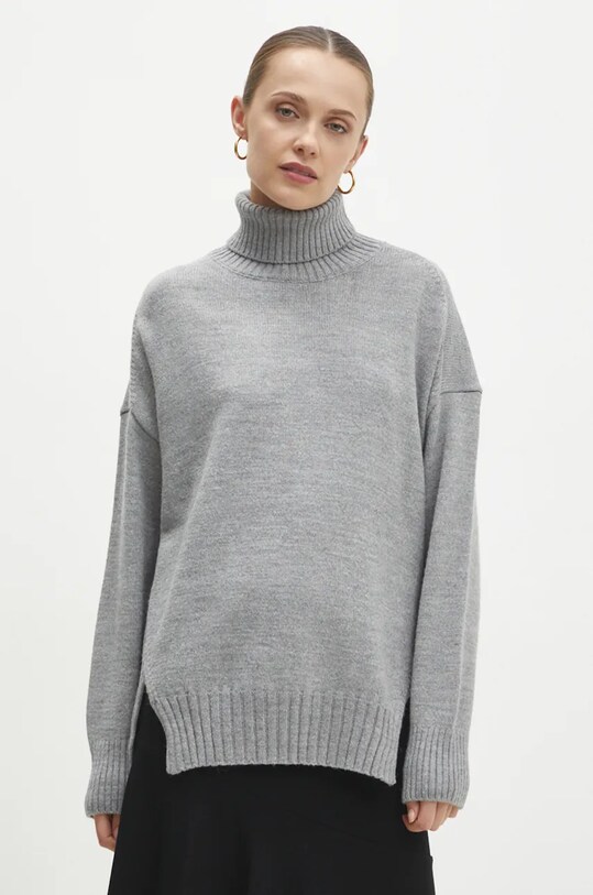 Sveter Answear.LAB rolák sivá 23756.tms