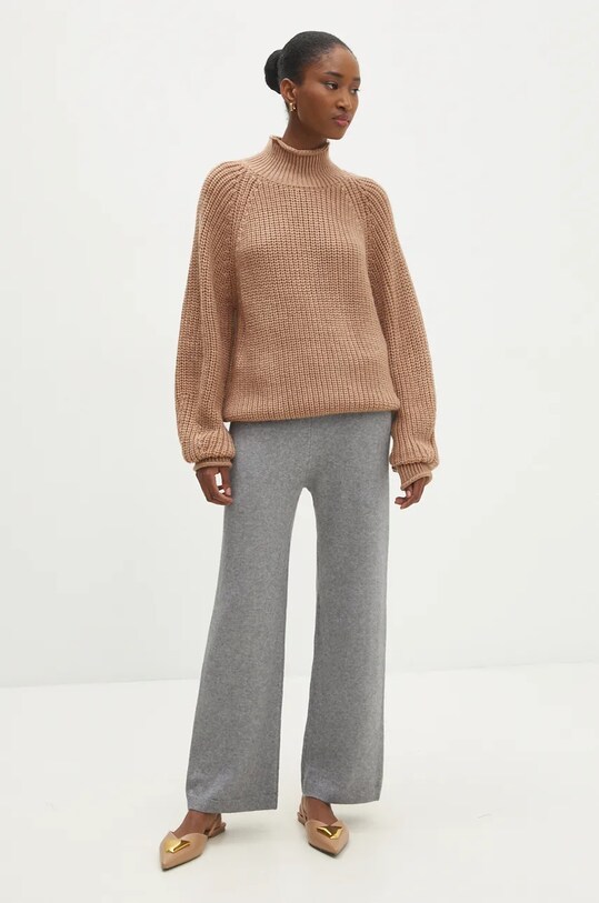 Answear.LAB sweter 21506.tms brązowy WZ24