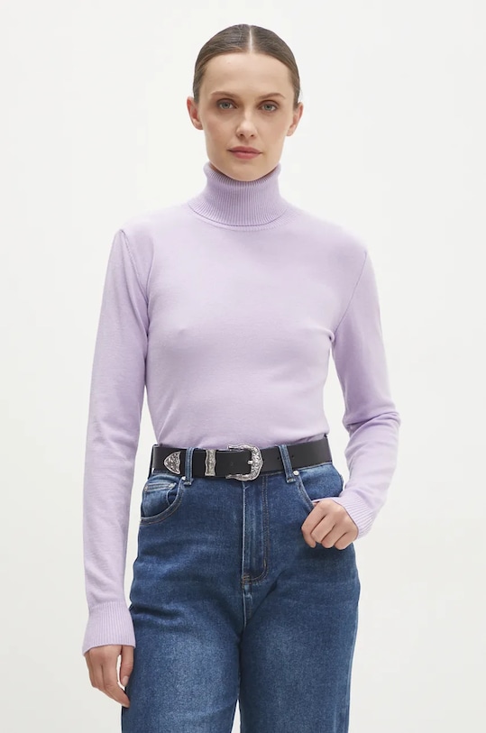 Pulover Answear.LAB tanka ljubičasta 20414.tms