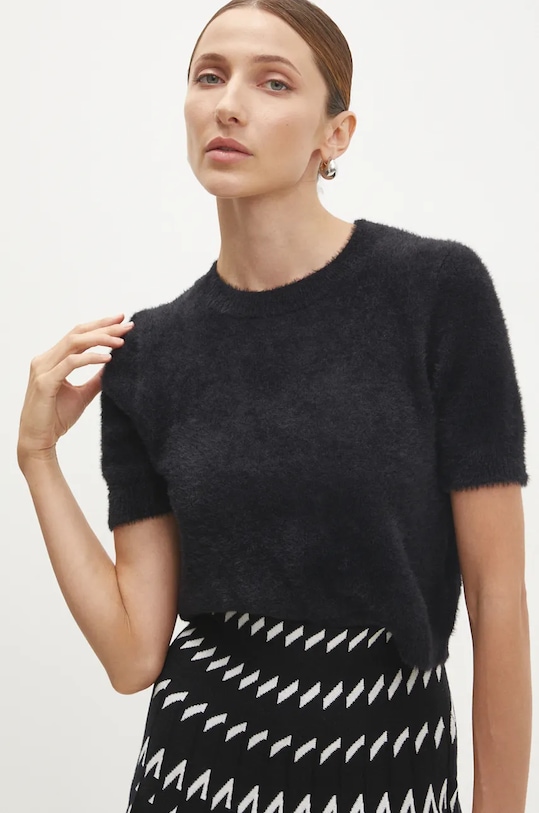 Answear Lab pulover grosime medie negru 4238.tos