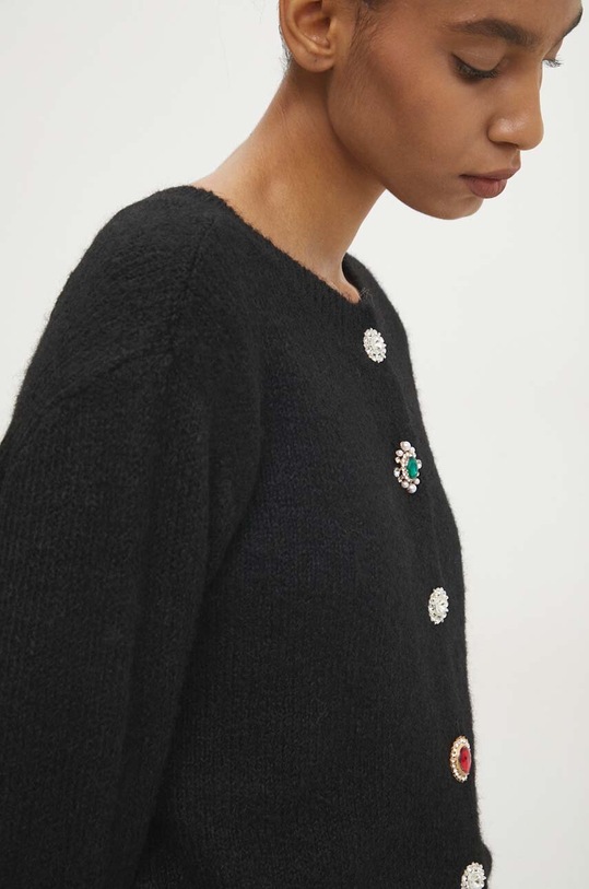 Answear Lab cardigan de lana lu2411.fos negru