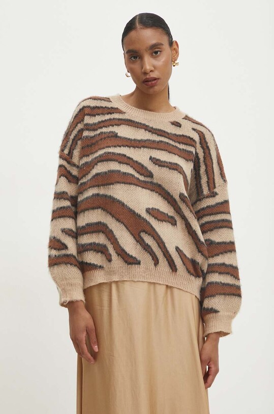 Answear Lab pulover de lana grosime medie maro lu1156.fos