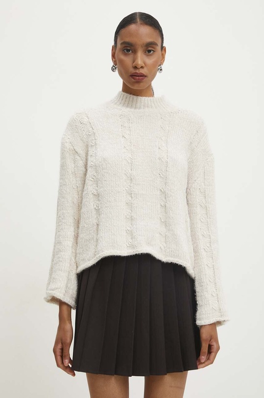 Answear.LAB sweter z wełną beżowy 2220.fos