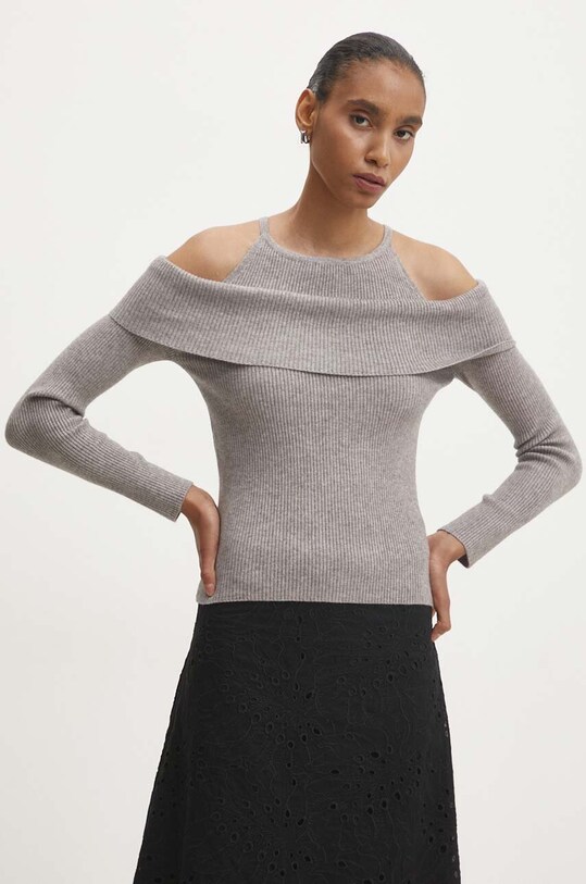 Answear Lab pulover subtiri gri C6661.hos