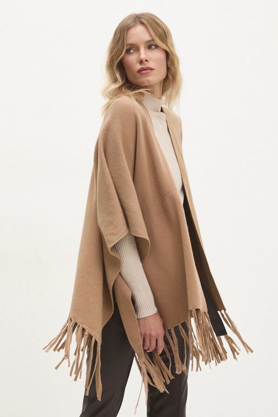 Answear Lab poncho brązowy M1796.HLK