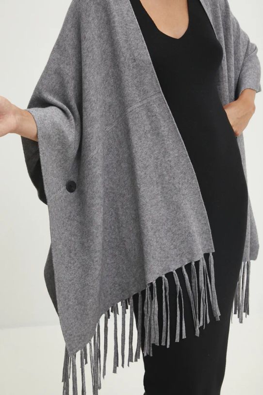 Answear Lab poncho M1796.HLK szary