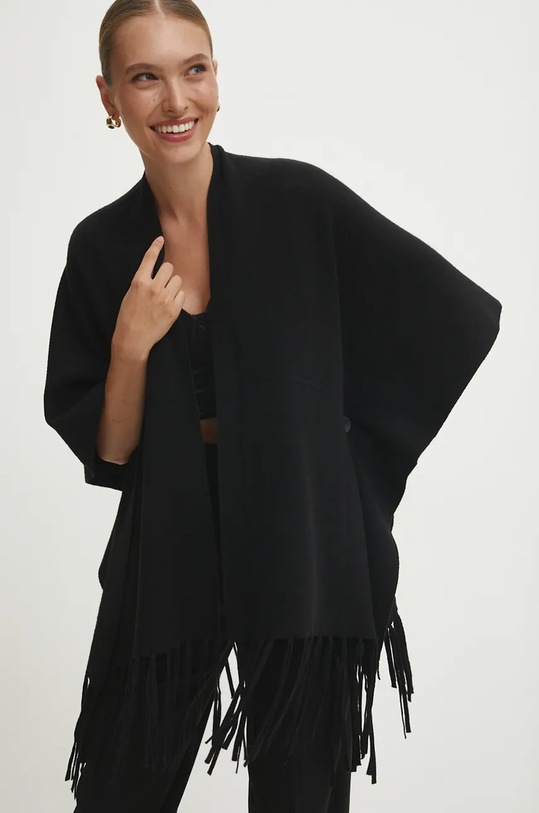 Pončo Answear.LAB tenká černá M1796.HLK