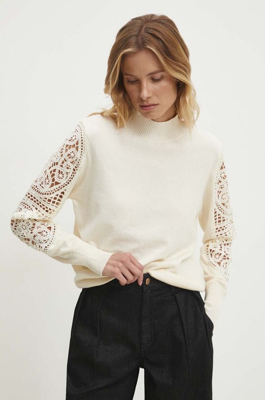 Answear Lab sweter beżowy CE24006.HLK