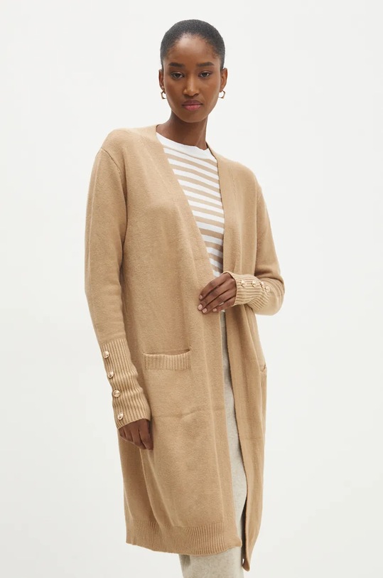 Kardigan Answear.LAB středně silná hnědá MT58943.hms