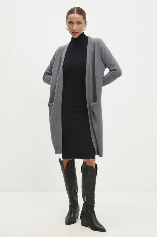 Answear Lab kardigan MT58943.hms szary WZ24