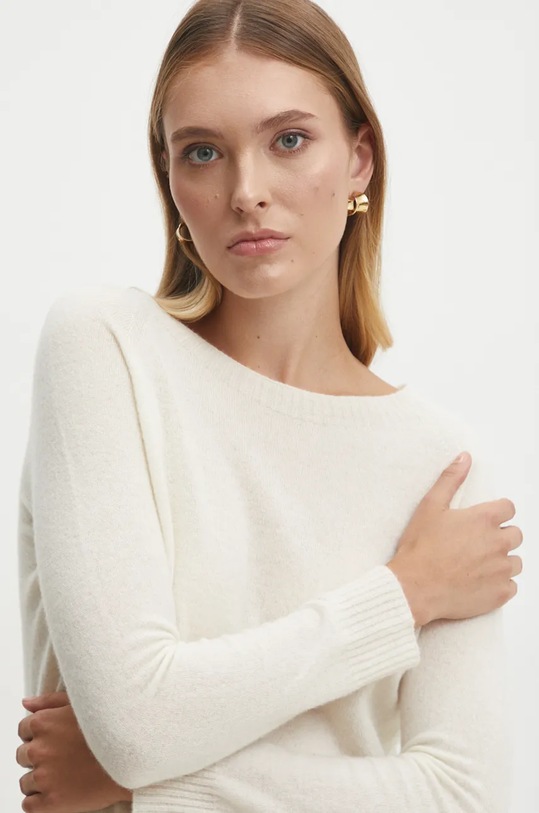 Answear Lab pulover de lana bej 123.fos