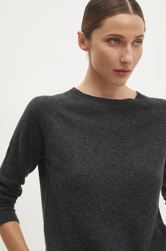 Шерстяной свитер с кашемиром Answear.LAB чёрный 123.fos