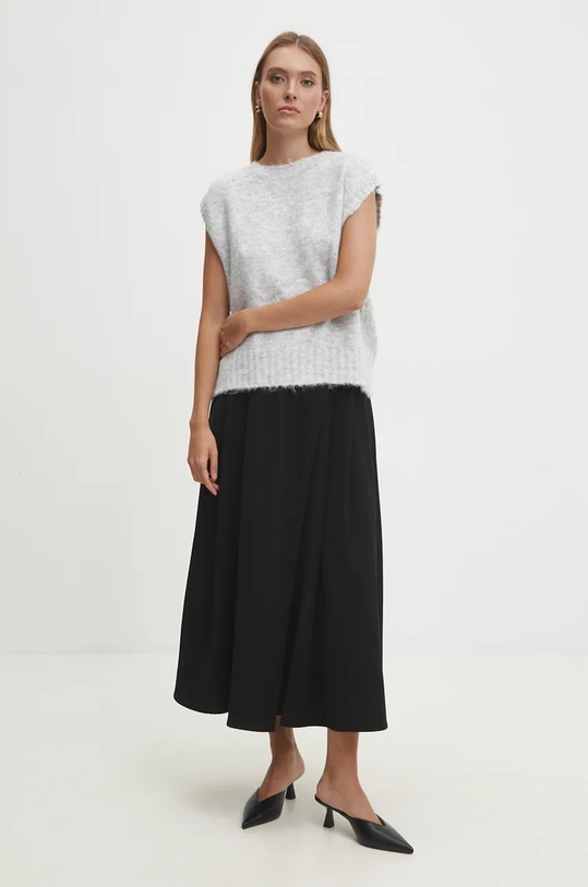 Answear Lab vesta din amestec de lana M855.fos gri WZ24