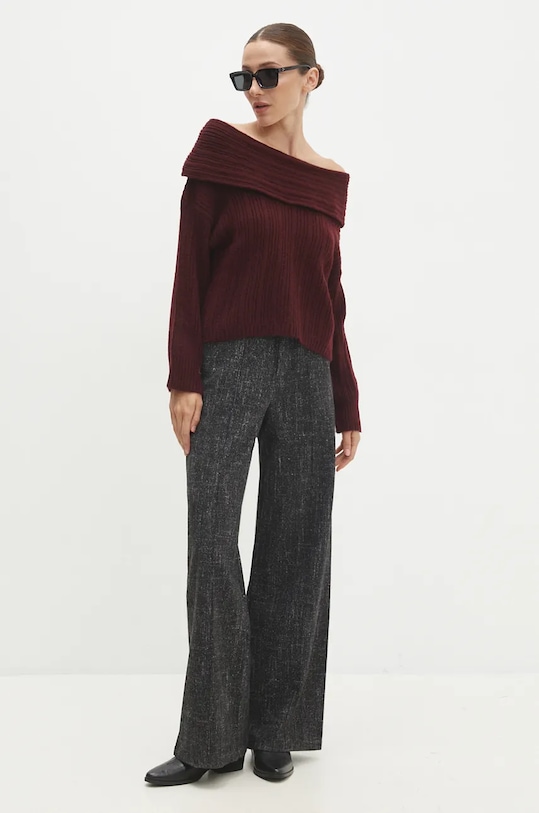 Pulover Answear.LAB 231075.tos bordo WZ24