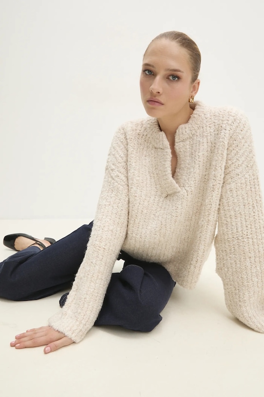 Светр з вовною Answear.LAB з додаванням вовни бежевий 1932.tlk