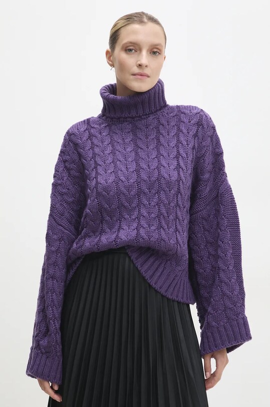 Answear Lab pulover burgundia 3598.tlk