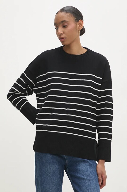 Answear Lab pulover subtiri negru r.2302.flk
