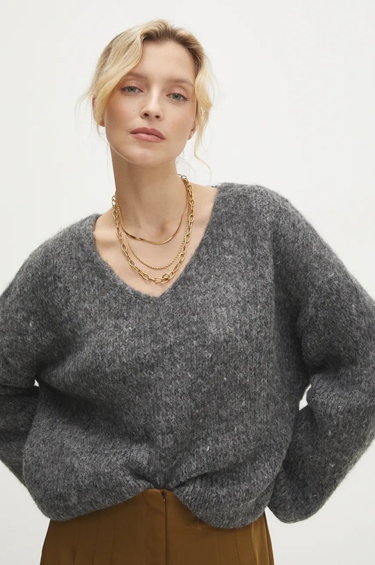 Vlněný svetr Answear.LAB šedá y506.ios